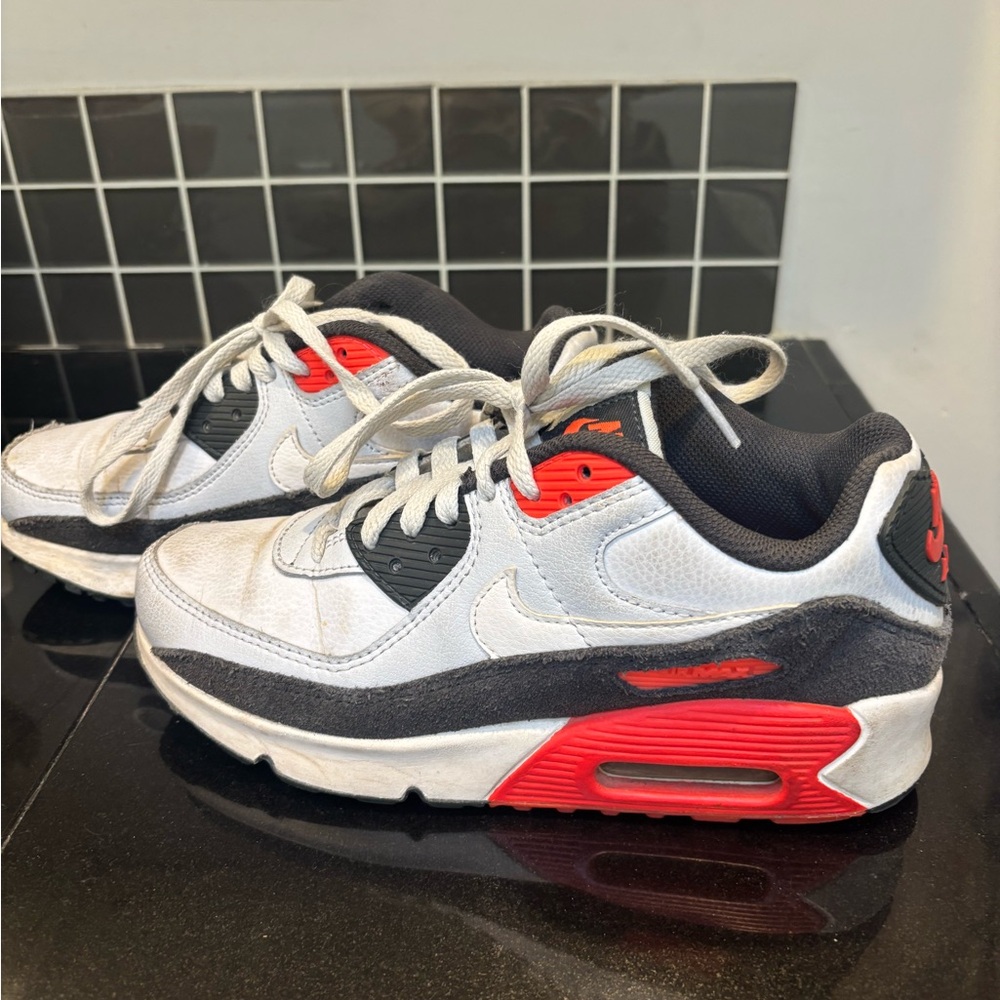 Nike Gray and Red Sneakers